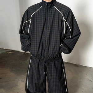 Ensemble de survêtement coupe-vent léger imprimé pour homme, 2 pièces, idéal pour l'automne, avec logo personnalisé – Fournisseur Premium - Product Image 4