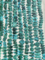 Paire de chrysocolle et de malachite naturelles de haute qualité Nouvelles pierres précieuses de guérison en vrac pour une énergie et un équilibre élevés