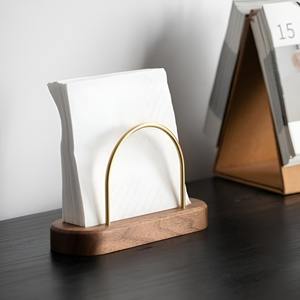 Porte-mouchoirs en fer avec base en bois pour salon, chambre, table à manger, décoration intérieure, porte-serviettes, fabrication au prix le plus bas - Product Image 3