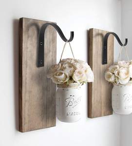 <b>Rustic</b> Iron Metal Plant Hanger Bracket Decorative Wall Mounted Shepherd’s Hook for Hanging Plants Lanterns Bird Feeders - Product Image 5