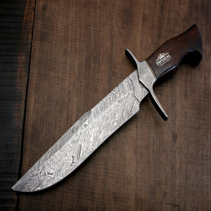 Couteau de chasse d'extérieur fait main Imperial Enterprises 30 cm, lame fixe en acier Damas durable, outil de survie et de camping DIY - Product Image 1