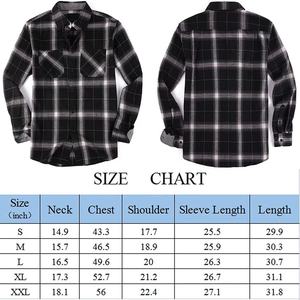 <b>Mens</b> Premium Cotton Flannel <b>Shirt</b> Plaid Long Sleeve Button Down <b>Shirt</b> Soft Breathable Casual Autumn <b>Winter</b> Wear Custom Design - Product Image 6