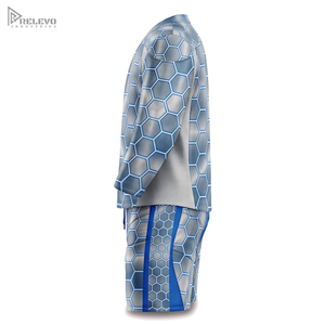 Ensemble de maillot de hockey sur glace personnalisé par sublimation, manches longues, uniforme de hockey pour hommes et short en maille hexagonale, n'importe quel design/couleur - Product Image 3