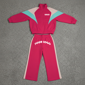 Custom 100% Cotton Winter Tracksuit for Men Hooded Printed <b>Reflective</b> Luxury Two Colors Windbreaker with Custom Logo - Product Image 2