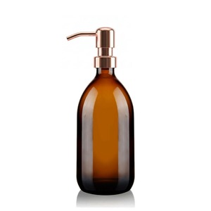 Distributeur de savon liquide élégant en acier inoxydable, support mural contemporain en métal pour salle de bain - Product Image 3