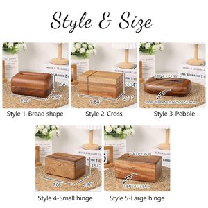 Acacia Wood Tissue Box Custom Handmade Wood Box, Rustic Napkin Holder, Boho <b>Table</b> top Decor , Wooden Cover, Wooden Organizer - Product Image 5