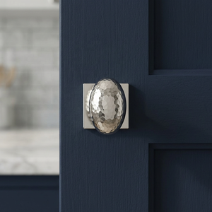 Poignée de meuble ovale en laiton martelé, finition dorée, pour tiroirs et portes de cuisine - Product Image 6
