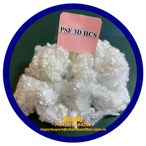 Fibre de polyester en mèches blanches certifiée Oeko-Tex 3D HCS Vikohasan, flocons de PET recyclé certifiés GRS, matériau de rembourrage pour articles creux - Product Image 2