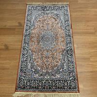 Dernier design indien traditionnel du Rajasthan, tapis à poils longs en laine/coton noué à la main et fabriqué à la machine, écologique et antidérapant