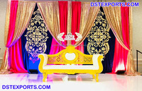 Rideaux de scène modernes et brillants pour mariage, couleur personnalisée, tissu léger, rideaux de mariage, fabrication OEM disponible