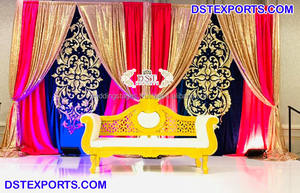 Telón de fondo con bordado Floral para escenario de boda, telón de fondo con bordado a mano para Decoración de casa de boda, Mehendi - Product Image 2