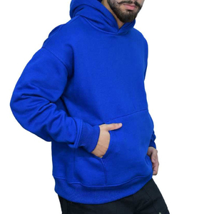 Customized Bulk Wholesale No Pocket <b>Strings</b> Cropped Zipper-Up Hoodie Men 100% Cotton Fleece Hip Hop Custom Puff Printing High - Product Image 3
