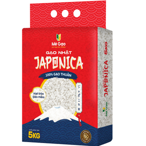Riz de variété Japonica à grains courts, 5% de grains cassés, riz blanc tendre à grains courts, en vrac 50 kg, sacs BOPP 2 faces + PE intérieur - Product Image 3