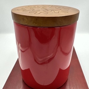 Pot de rangement en céramique avec couvercle en bois, hermétique, sûr pour les aliments, durable, organisateur de comptoir de cuisine, rangement festif - Product Image 2