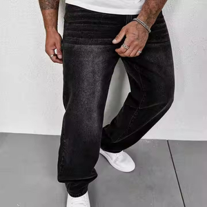 New High Quality Customize Acid Wash Denim <b>Jeans</b> <b>Men</b> Loose Casual <b>Jeans</b> for <b>Men</b> Light Colored Printed Styles Regular Knitted - Product Image 4