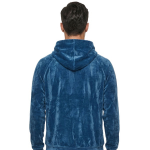 เสื้อฮู้ดผ้ากำมะหยี่ผู้ชาย เนื้อผ้านุ่ม สวมใส่สบาย สไตล์สตรีทแวร์ ทรงหลวม เนื้อผ้าพรีเมียม ใส่ลำลอง รับทำโลโก้ ขายส่ง OEM - Product Image 3