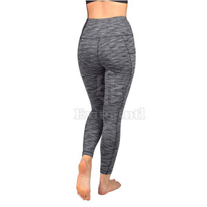 High Quality Customized Women Yoga <b>Leggings</b> Elastic Waist Solid Breathable High Quality Spandex/<b>Nylon</b> Pants for Online Sale - Product Image 3