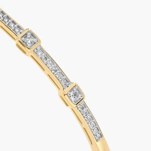 Diamond Accent Bangle <b>Bracelet</b> in White Gold - Product Image 5