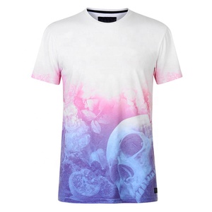 T-shirt à manches courtes pour homme, imprimé floral, col rond, coupe classique, décontracté, respirant, en coton tricoté - Product Image 3