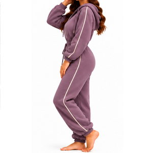 EAZWEARS Womens Fleece <b>Jumpsuit</b> <b>Wide</b> <b>Leg</b> One Piece Fashion Apparel Wholesale Exporter Manufacturer Supplier Custom Sizes OEM ODM - Product Image 3