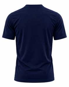 เสื้อเชิ้ตผู้ชายผ้าฝ้ายระบายอากาศได้ดี สีเข้ม มีโลโก้ด้านหน้า ซิปครึ่งตัว แขนสั้น สไตล์สปอร์ต สำหรับทีม - Product Image 4