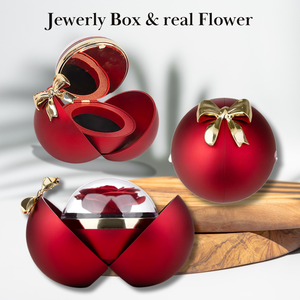 Luxury Preserved Rose Gift <b>Box</b>-Eternal Red Roses Shape Long-Lasting 3-5 Years Valentine's Day Jewelry Storage High Quality - Product Image 2