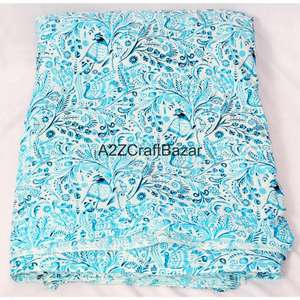 Tela de Algodón 100% Ecológica, Estampada a Mano, Ligera, Hecha en India, Material Crudo Jaipur Sanganeri, Venta al Por Mayor - Product Image 4