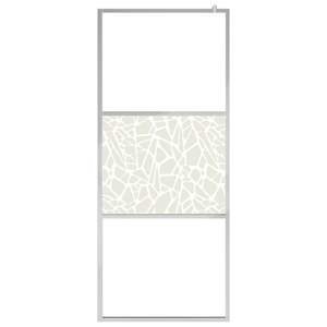 Paroi de douche walk-in en verre ESG avec design pierre 39,4''x76,8'' – Parois de douche - Product Image 3