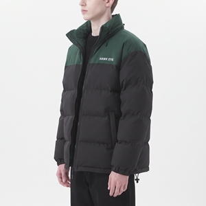 Men's Outdoor Winter Puffer Jacket Color Block Breathable Cotton <b>Padded</b> Stand Collar <b>Coat</b> - Product Image 6