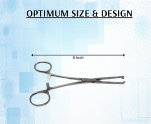 Forceps Allis manuels de haute qualité à dents en acier pour une adhérence antidérapante sur les tissus lors de la pratique chirurgicale et vétérinaire - Product Image 3