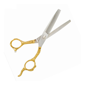 Dernière conception, ciseaux de coiffure professionnels confortables à manche ergonomique, lame en acier inoxydable tranchante, pliables pour hommes, pour la coupe et l'effilage des cheveux - Product Image 1