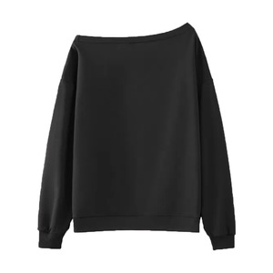 Sweat-shirt personnalisé pour femme, écologique, coupe-vent, respirant, en molleton 100% coton tricoté 220g, col rond oversize, printemps-hiver - Product Image 1