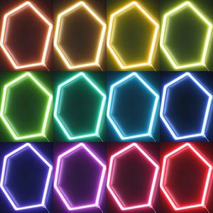ไฟ LED รูปหกเหลี่ยม RGB สำหรับโรงรถ ยิม โชว์รูม คาราโอเกะ บาร์ ลดราคาพิเศษ - Product Image 3