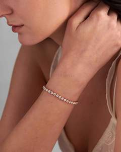 Round Brilliant Lab Grown Diamond Bracelet IGI Certified 10K 14K 18K Yellow <b>Rose</b> White <b>Gold</b> Luxury Fine Jewelry Customizable - Product Image 3