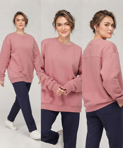 Sudadera de Manga Larga para Mujer, Talla Grande, Ropa Casual, Sudadera Gruesa de Algodón de 450 GSM para Invierno - Product Image 5