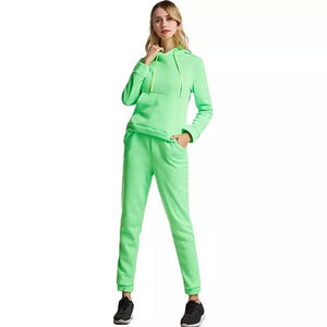 Conjunto Deportivo de Invierno para Mujer, Transpirable, de Algodón, Manga Larga, Informal, con Capucha, Pantalones Deportivos con Forro Polar, Estampado Sólido, con Bolsillos, para Otoño - Product Image 6