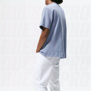 Camisetas Personalizadas de Alta Calidad de Secado Rápido con Cuello Redondo para Hombre, Camisetas de Algodón Tejido, Lisas o Estampadas con Logotipo, Cuello Simulado, Transpirables, para Uso Casual - Product Image 4