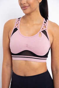 Top Quality Women Yoga Fitness Sexy <b>Bra</b> Sportswear Fitness <b>Stretch</b> Seamless <b>Bra</b> With Custom Logo - Product Image 1