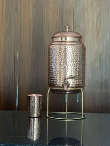 Handmade Copper <b>Water</b> Dispenser Food Grade Copper Storage <b>Container</b> Wholesale Supplier - Product Image 3