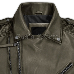 Custom Manufacturer Oversized Zip Up Warm Reversible Leather Jackets Outwear Winter Bomber Leather Jacket For Men - Product Image 3