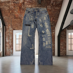 Jeans en coton vintage pour homme, coupe droite - Product Image 5