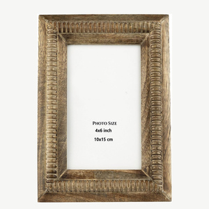 Designer Handmade Wood <b>Photo</b> <b>Frame</b> Contemporary Wooden <b>Photo</b> <b>Frame</b> Minimal Premium Finish Tabletop <b>Rustic</b> Style Decorative Craft - Product Image 1