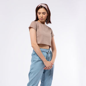 Nueva Camiseta Corta Sexy de Moda para Mujer, Talla Grande, Lisa, con Estampado Personalizado, de Secado Rápido, Transpirable, de Alta Calidad, Verano 2025 - Product Image 4