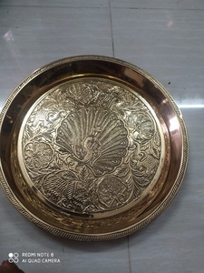 Plateau de service en acier inoxydable fait à la main nouvellement élégant fantaisie pas cher vente en gros décoratif fait à la main plateau de service en métal - Product Image 6