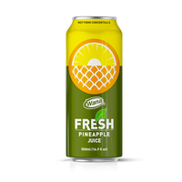 Verse sinaasappelsap puree 500ml, niet uit concentraat, gekleurd, blik, klaar om te drinken
