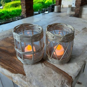 Stylish <b>Rattan</b> Candle Holder Suitable For Side <b>Tables</b> Coffee <b>Tables</b> And <b>Bedside</b> <b>Table</b> Decoration Handcrafted From India - Product Image 1