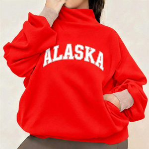 Sudadera de Felpa Personalizada Azul Marino para Mujer, con Hombros Caídos, Cuello Redondo, Estilo Holgado y Cómodo, Venta al por Mayor para Boutiques en EE. UU., Reino Unido y Europa - Product Image 6