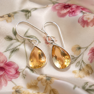 Citrine Pear Cut Drop <b>Earrings</b> 925 Sterling Silver Rose Gold Yellow Gold Plated Artisan Boho Statement Jewelry for Women Fashion - Product Image 5
