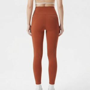 Fabricant OEM – Leggings de yoga taille haute pour femme, haute qualité, avec logo personnalisé, design sans couture et blocs de couleur - Product Image 3
