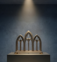 Porte-serviettes en métal au design d'arche de cathédrale gothique, finition texturée, pour cuisine et salle à manger, commande en gros